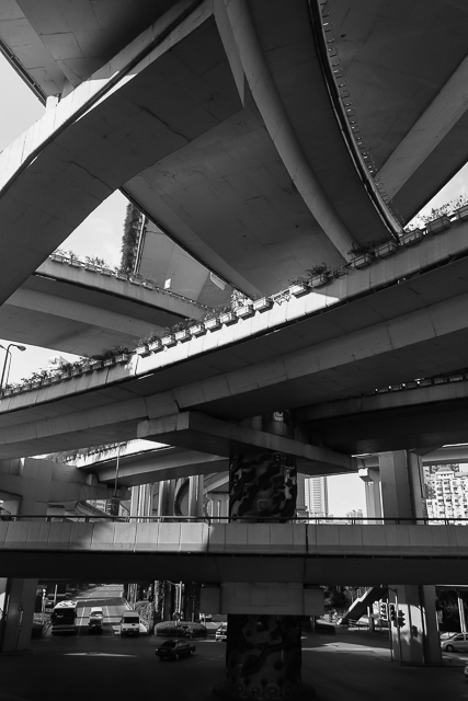 Echangeurs et autoroutes urbaines de Shanghai - Photo de Charles GUY
