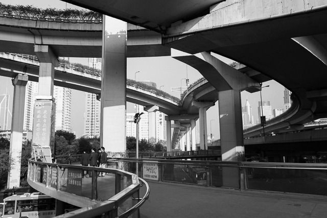 Echangeurs et autoroutes urbaines de Shanghai - Photo de Charles GUY