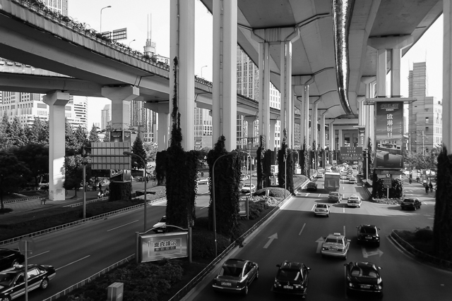 Echangeurs et autoroutes urbaines de Shanghai - Photo de Charles GUY