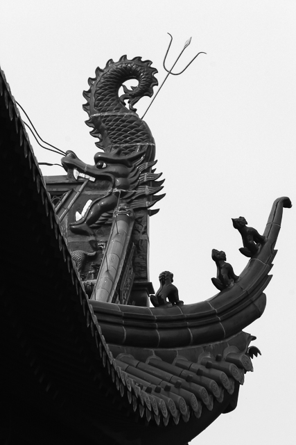 Chinoiseries en noir et blanc - Photos de Shanghai de Charles GUY