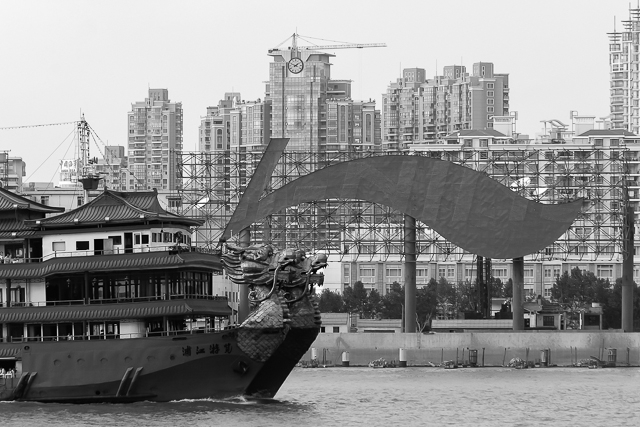 Chinoiseries en noir et blanc - Photos de Shanghai de Charles GUY