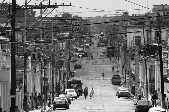 Rues de la Habane en noir et blanc - Ambiance - Photos de Charles Guy de la série 