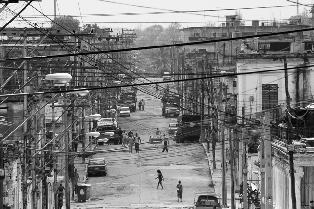 Rues de la Habane en noir et blanc - Ambiance - Photos de Charles Guy de la série 